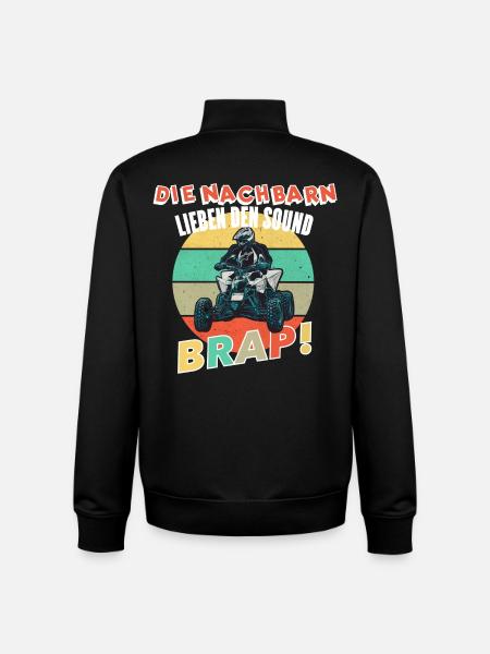 Quad Lustiger Spruch - Unisex Organic Zip Sweatshirt von Stanley/Stella - Schwarz