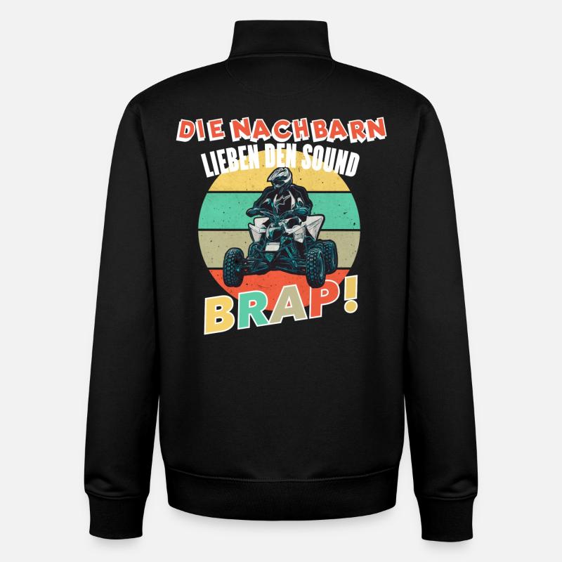 Quad Lustiger Spruch - Unisex Organic Zip Sweatshirt von Stanley/Stella - Schwarz