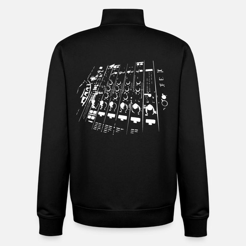 Disc-jockey - Sweat zippé unisexe en coton bio Stanley/Stella - noir