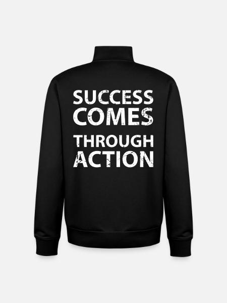 motivation - Sweat zippé unisexe en coton bio Stanley/Stella - noir