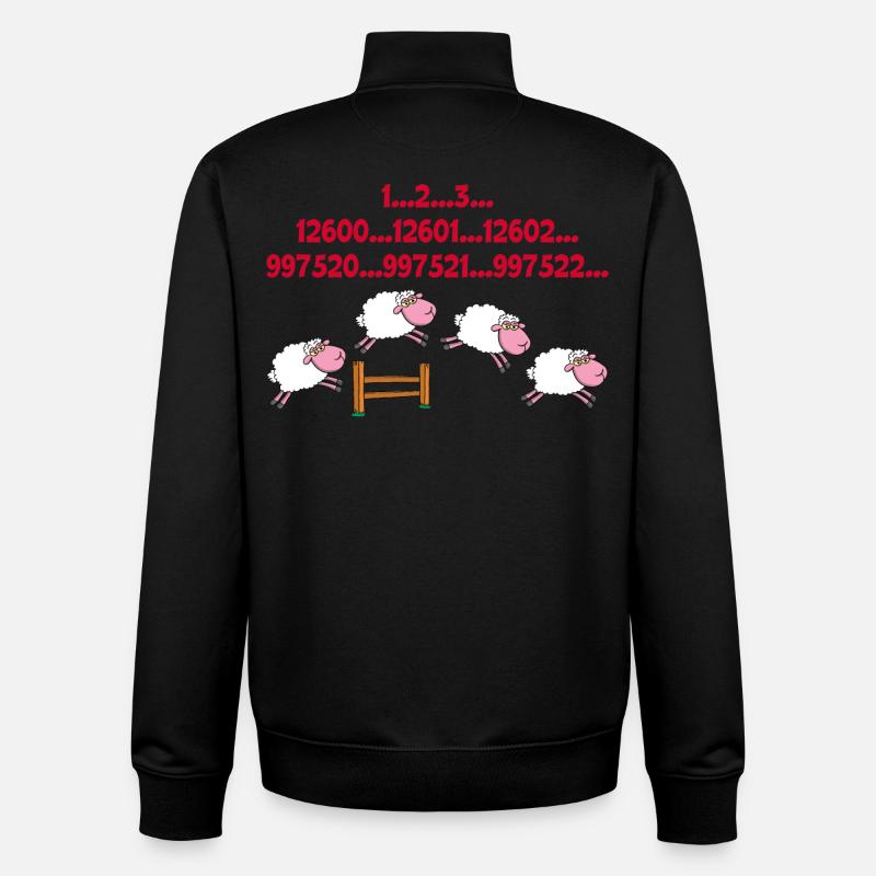 Counting sheep - Unisex Organic Zip Sweatshirt by Stanley/Stella - black