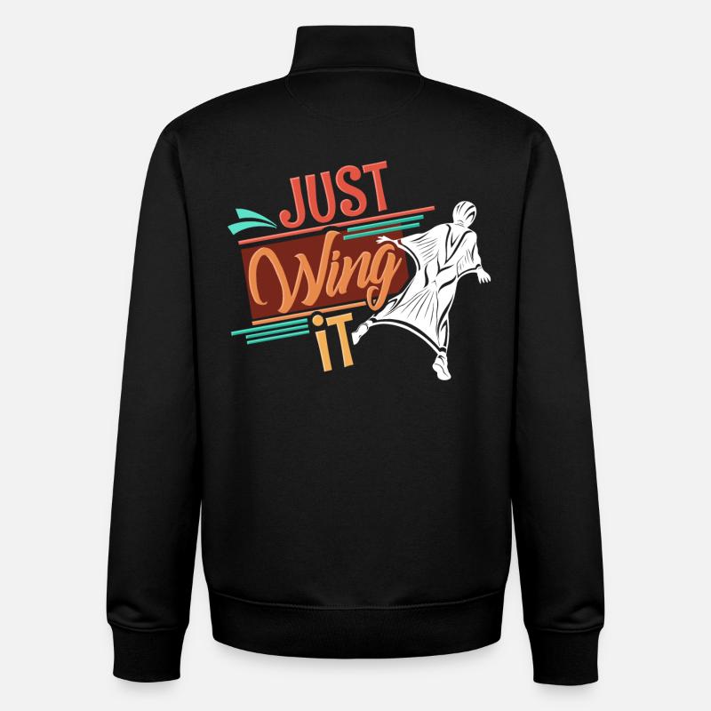 Wingsuit - Sweat zippé unisexe en coton bio Stanley/Stella - noir