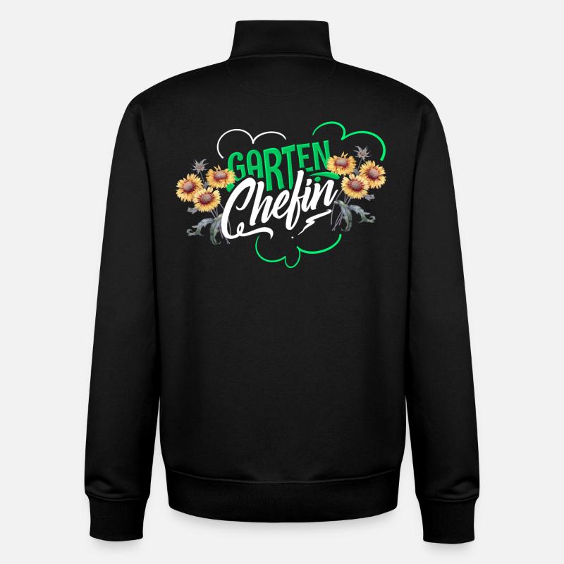 Garten Chefin - Unisex Organic Zip Sweatshirt von Stanley/Stella - Schwarz