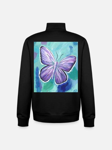 papillon - Sweat zippé unisexe en coton bio Stanley/Stella - noir