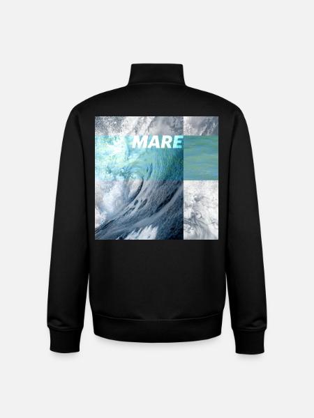 MARE – the sea is calling - Unisex Organic Zip Sweatshirt by Stanley/Stella - black