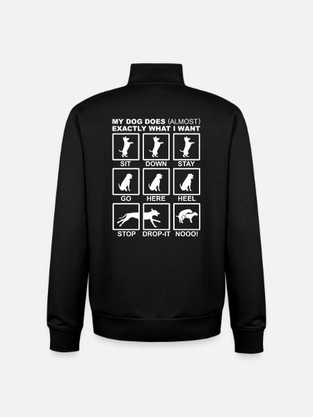 Dog training - Unisex Organic Zip Sweatshirt by Stanley/Stella - black