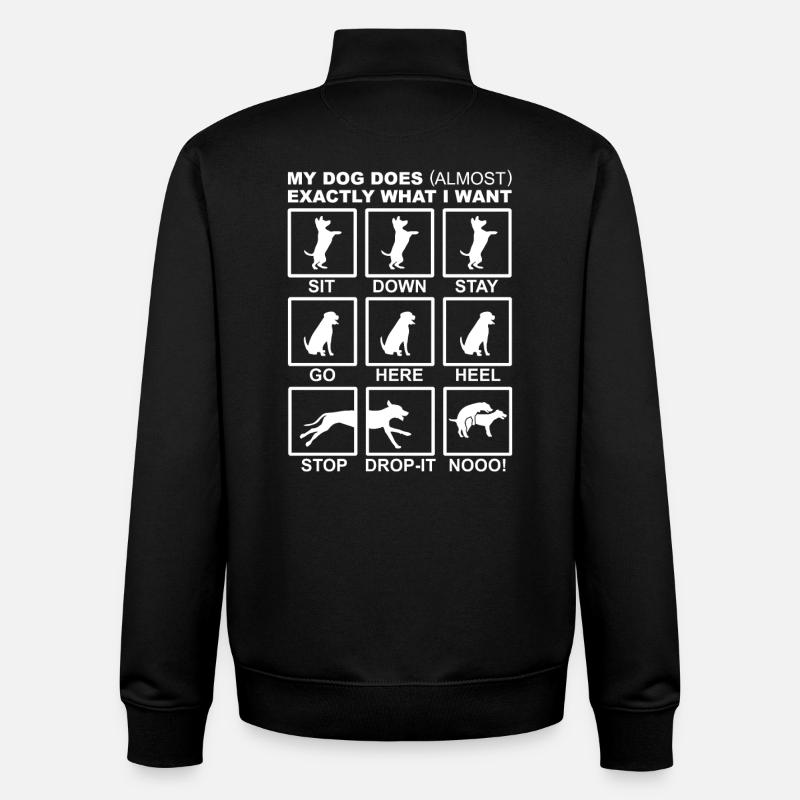 Dog training - Unisex Organic Zip Sweatshirt by Stanley/Stella - black
