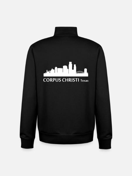 Corpus Christi City USA Texas State of America - Unisex Organic Zip Sweatshirt by Stanley/Stella - black
