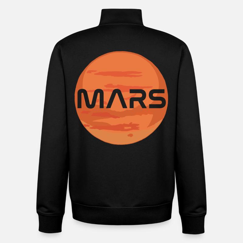 Planet Mars - Unisex Organic Zip Sweatshirt by Stanley/Stella - black