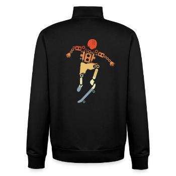 Skateboarder - Unisex Organic Zip Sweatshirt by Stanley/Stella - black - Back - AI Model Male 185 light (185cm)