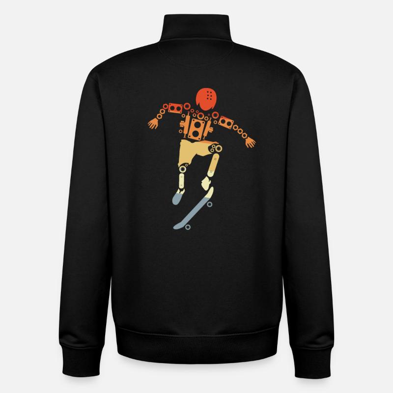 Skateboarder - Unisex Organic Zip Sweatshirt von Stanley/Stella - Schwarz