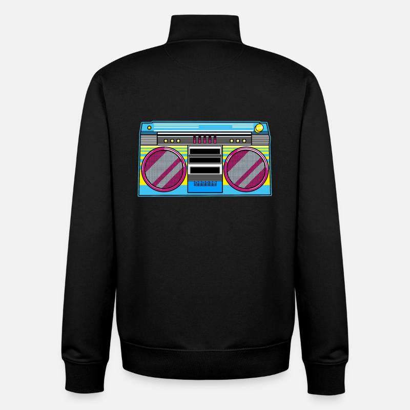 Ghettoblaster - Unisex Organic Zip Sweatshirt von Stanley/Stella - Schwarz