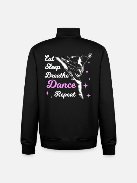 Eat sleep dance - Unisex Organic Zip Sweatshirt by Stanley/Stella - black
