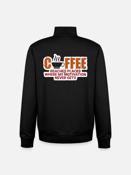 Coffee Motivation - Unisex Organic Zip Sweatshirt by Stanley/Stella - black