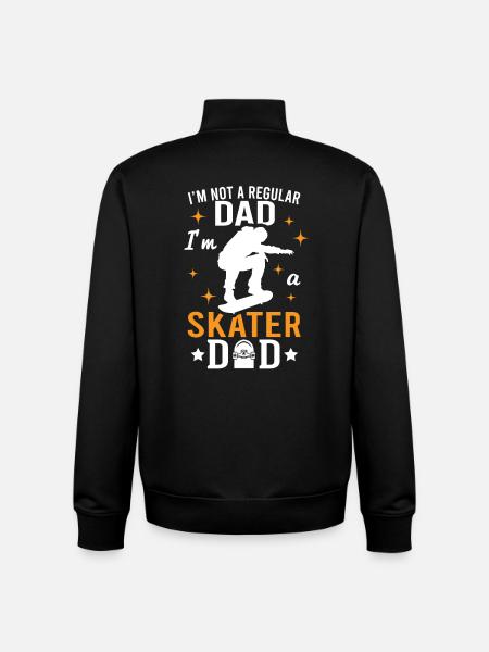 Skater Dad - Unisex Organic Zip Sweatshirt by Stanley/Stella - black