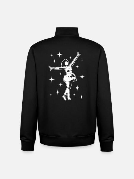 Danseuse - Sweat zippé unisexe en coton bio Stanley/Stella - noir