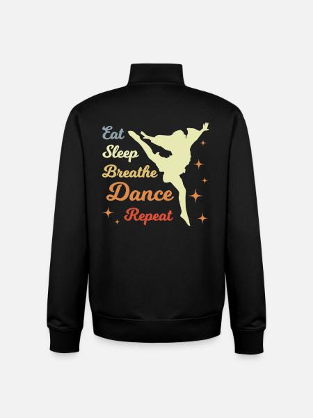 Eat Sleep Dance Repeat - Unisex Organic Zip Sweatshirt by Stanley/Stella - black