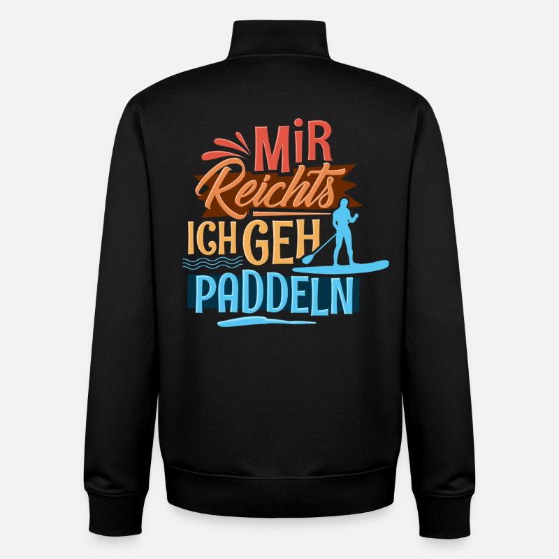 Stand up paddle - Sweat zippé unisexe en coton bio Stanley/Stella - noir