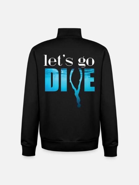 lets go dive - Unisex Organic Zip Sweatshirt by Stanley/Stella - black