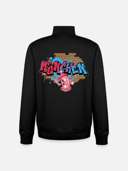 München Graffiti - Unisex Organic Zip Sweatshirt von Stanley/Stella - Schwarz