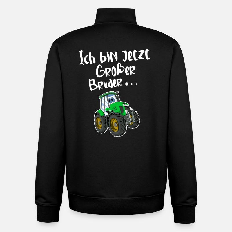 Ich Bin Jetzt Großer Bruder - Unisex Organic Zip Sweatshirt von Stanley/Stella - Schwarz