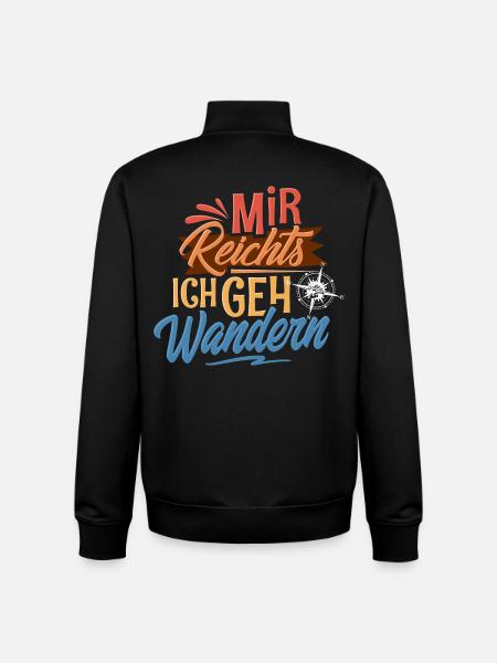 Wandern - Unisex Organic Zip Sweatshirt von Stanley/Stella - Schwarz