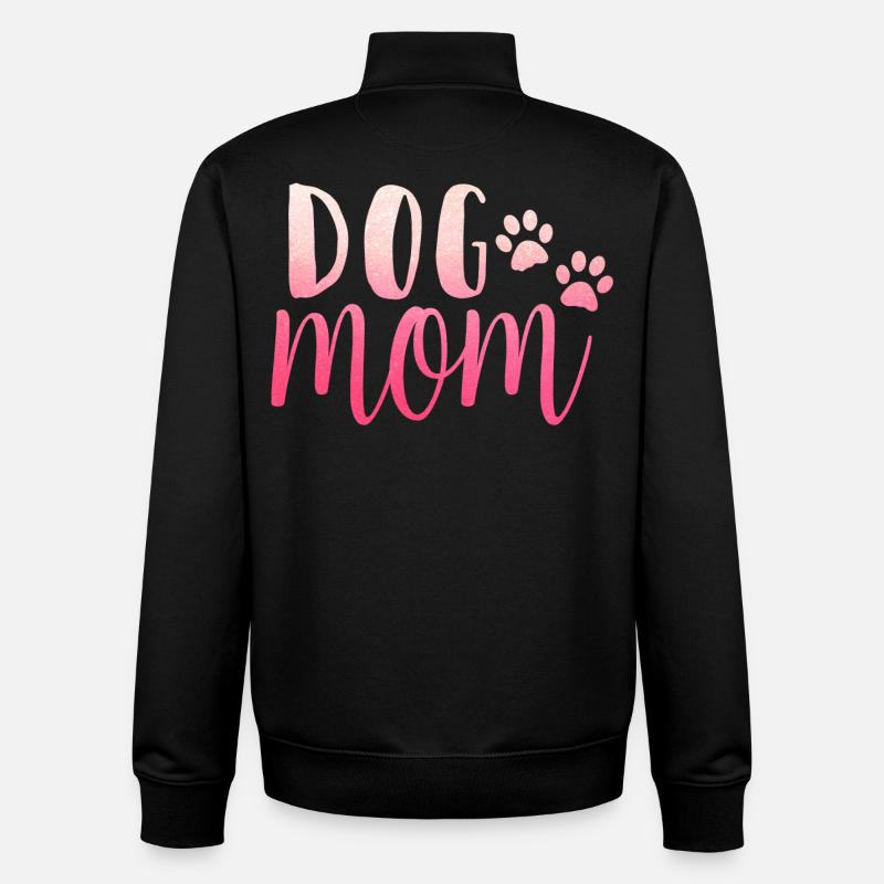 Dog Mom - Unisex Organic Zip Sweatshirt von Stanley/Stella - Schwarz