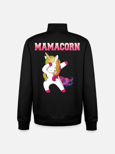 Mamacorn - Sweat zippé unisexe en coton bio Stanley/Stella - noir