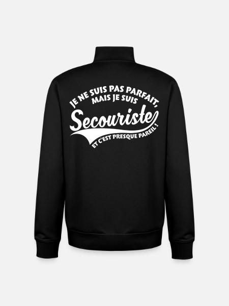 Parfait Secouriste - Sweat zippé unisexe en coton bio Stanley/Stella - noir