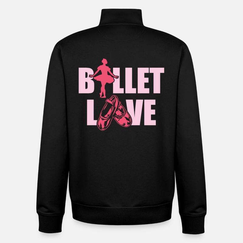 ballet - Sweat zippé unisexe en coton bio Stanley/Stella - noir