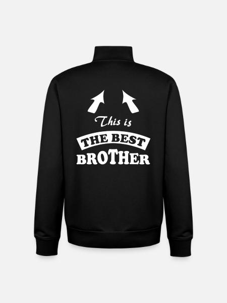 Meilleur frère - Sweat zippé unisexe en coton bio Stanley/Stella - noir