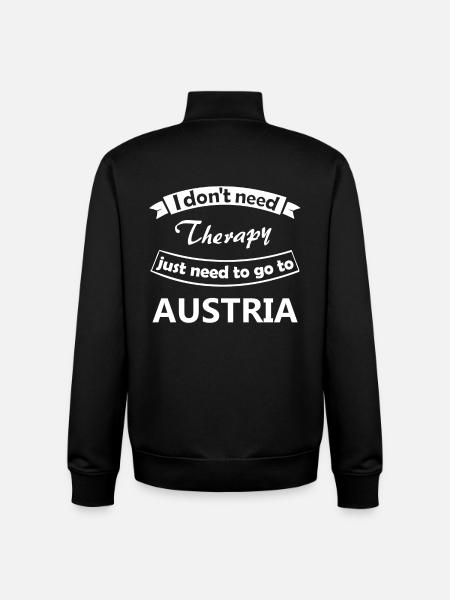 L'Autriche - Sweat zippé unisexe en coton bio Stanley/Stella - noir