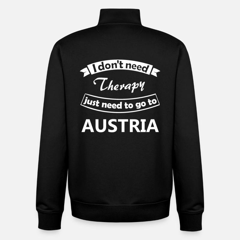 Austria - Unisex Organic Zip Sweatshirt by Stanley/Stella - black