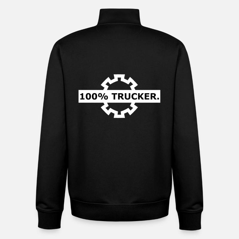 Camionneurs et chauffeurs de camion - Sweat zippé unisexe en coton bio Stanley/Stella - noir