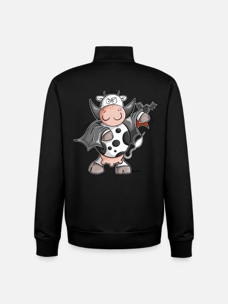 Dracula Cow I Vampire Fun - Unisex Organic Zip Sweatshirt by Stanley/Stella - black