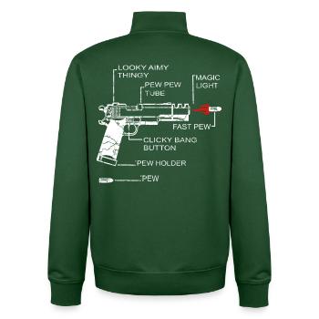 Schützenverein - Unisex Organic Zip Sweatshirt von Stanley/Stella - Flaschengrün - Hinten - AI Model Male 185 dark (185cm)