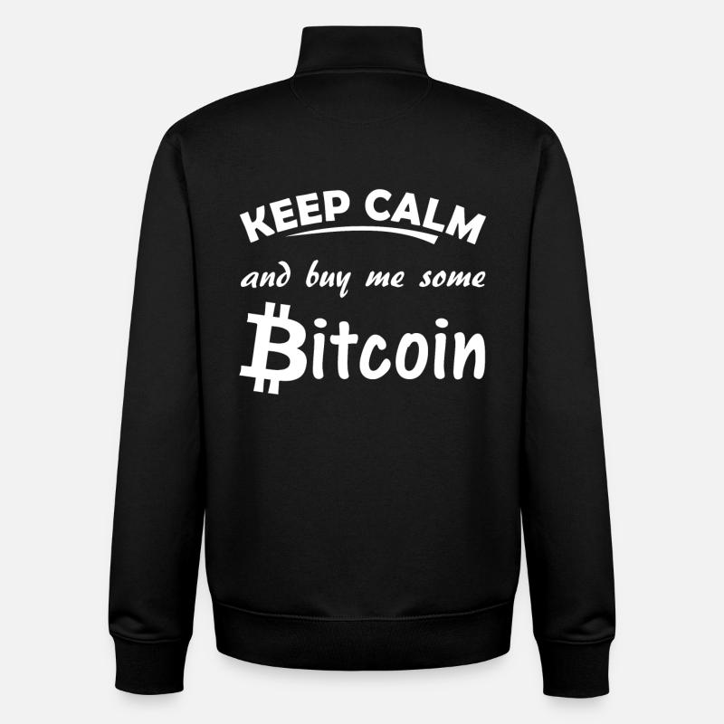 Bitcoin - Sweat zippé unisexe en coton bio Stanley/Stella - noir