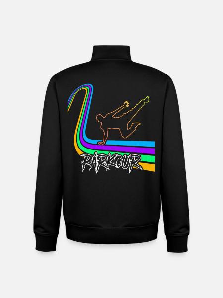 parkour - Unisex Organic Zip Sweatshirt by Stanley/Stella - black