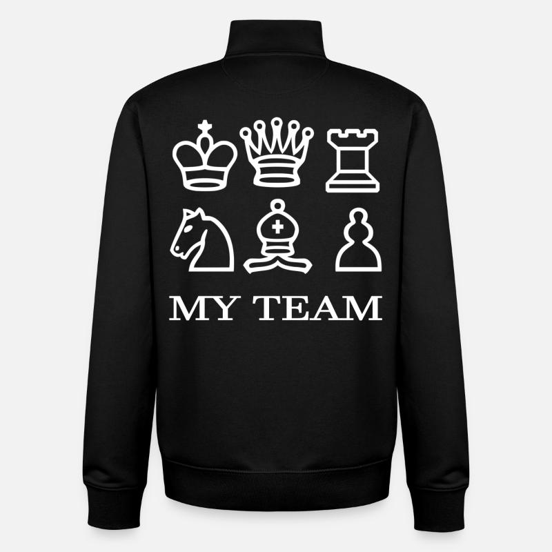 chess - Unisex Organic Zip Sweatshirt by Stanley/Stella - black