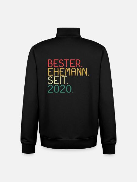 Bester Ehemann seit 2020 - Unisex Organic Zip Sweatshirt von Stanley/Stella - Schwarz