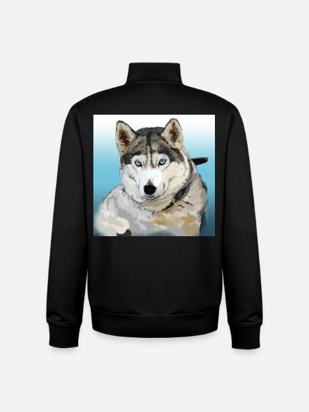 Husky - Sweat zippé unisexe en coton bio Stanley/Stella - noir