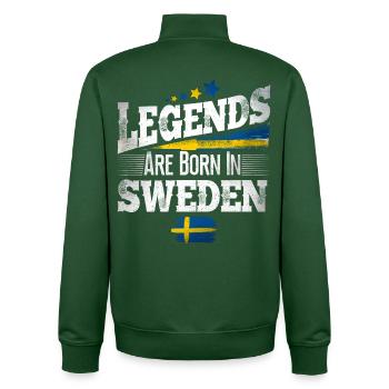 Légendes de la Suède - Sweat zippé unisexe en coton bio Stanley/Stella - vert bouteille - Dos - AI Model Male 185 dark (185cm)