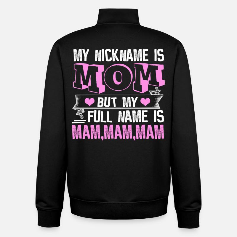 Maman - Sweat zippé unisexe en coton bio Stanley/Stella - noir