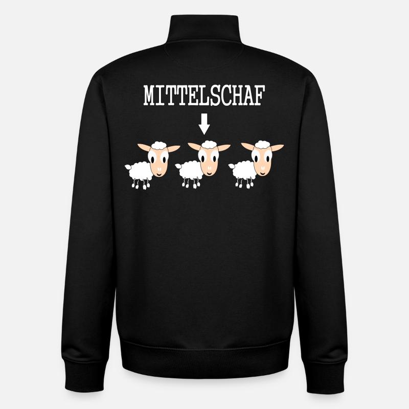 Lustige Schafe - Unisex Organic Zip Sweatshirt von Stanley/Stella - Schwarz