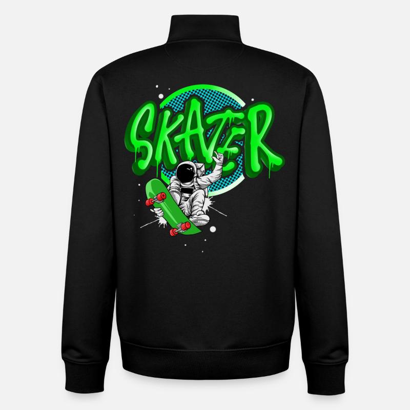 Skater - Unisex Organic Zip Sweatshirt von Stanley/Stella - Schwarz