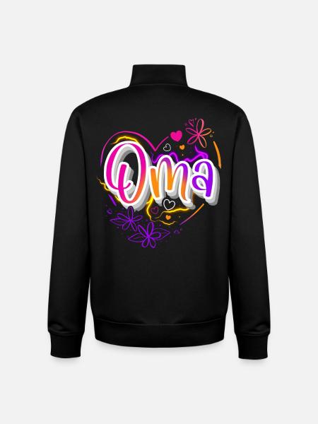 Oma - Unisex Organic Zip Sweatshirt von Stanley/Stella - Schwarz