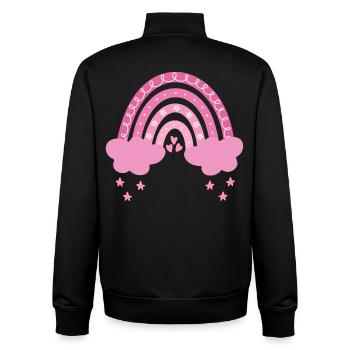 Boho Regenbogen - Unisex Organic Zip Sweatshirt von Stanley/Stella - Schwarz - Hinten - AI Model Male 185 light (185cm)