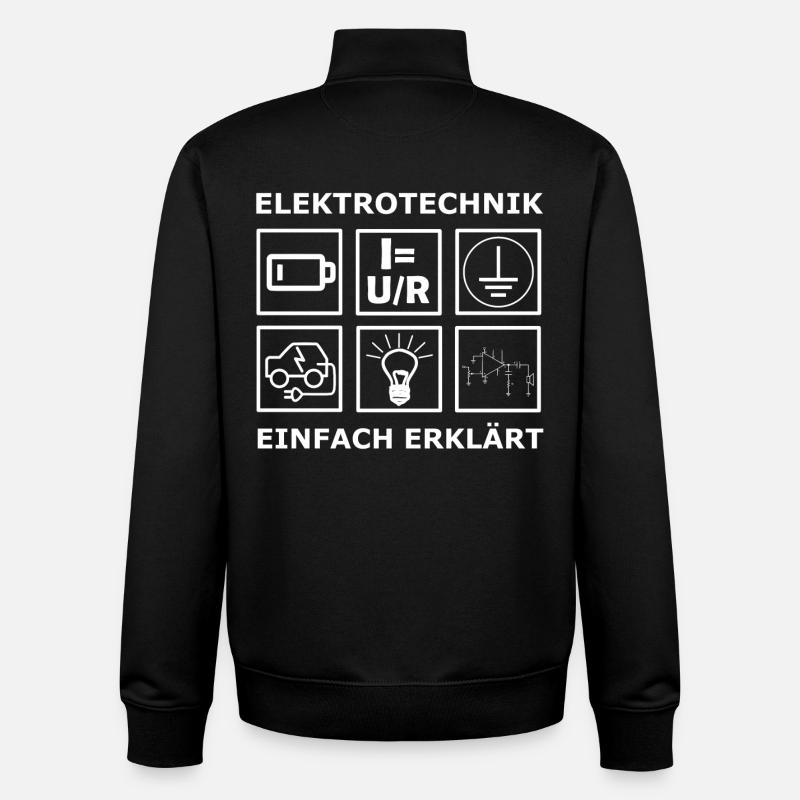 Elektrotechnik Ingenieur Studium - Unisex Organic Zip Sweatshirt von Stanley/Stella - Schwarz