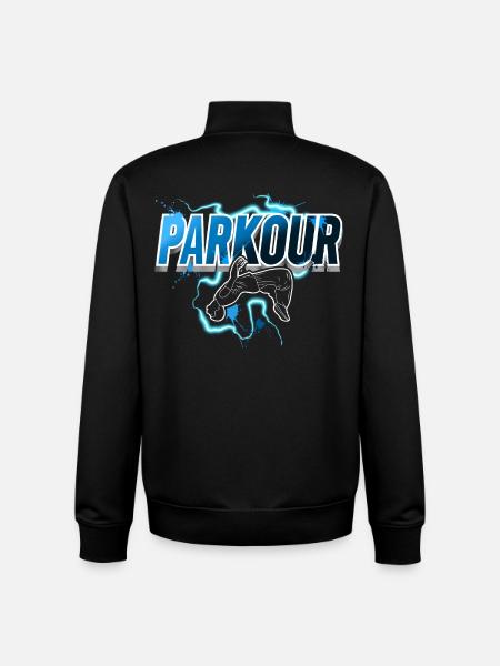 Parkour - Unisex Organic Zip Sweatshirt by Stanley/Stella - black