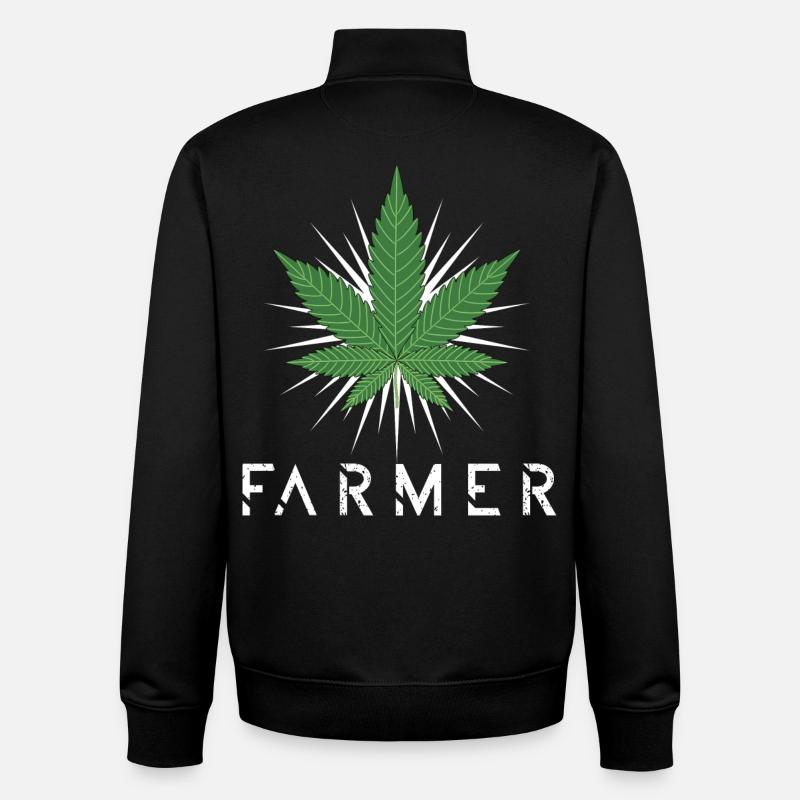 Hanf Farmer - Unisex Organic Zip Sweatshirt von Stanley/Stella - Schwarz